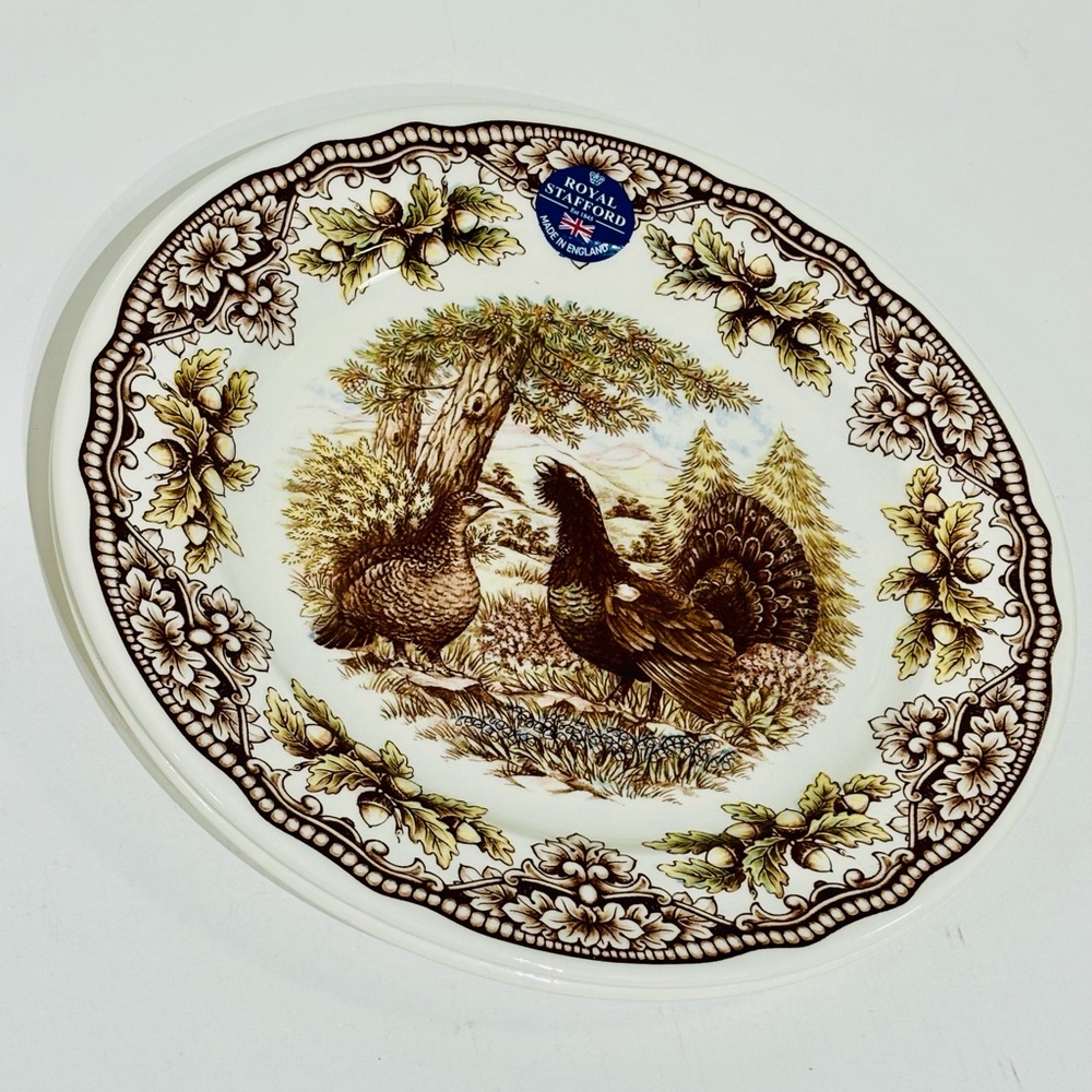 NWT Royal Stafford  Homeland Nature Scene Dinner Plate